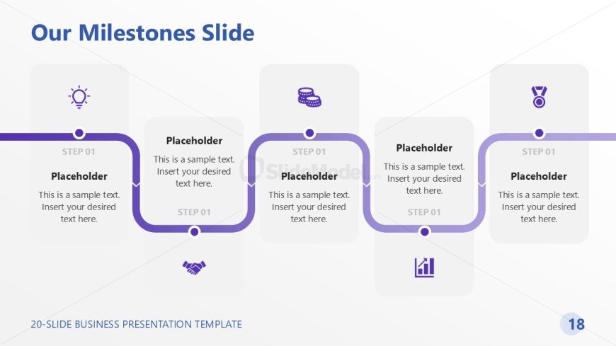 Our Milestones Slide - 20-slide Business PPT Template