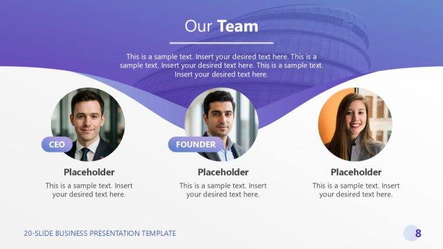 Our Team Slide with Persons Images - SlideModel