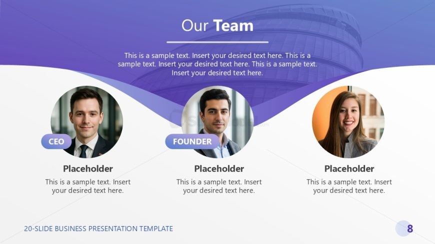 Team Members Presentation - 20-slide Business Layout