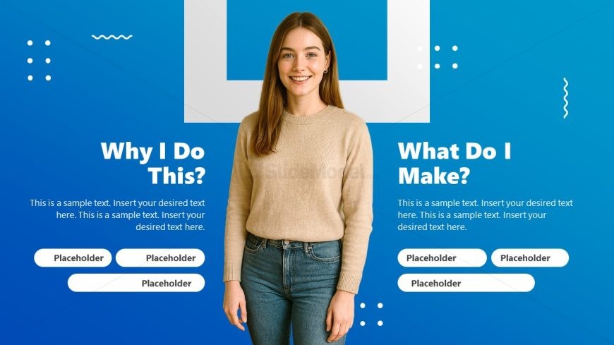 Blue About Me Template for Presentation