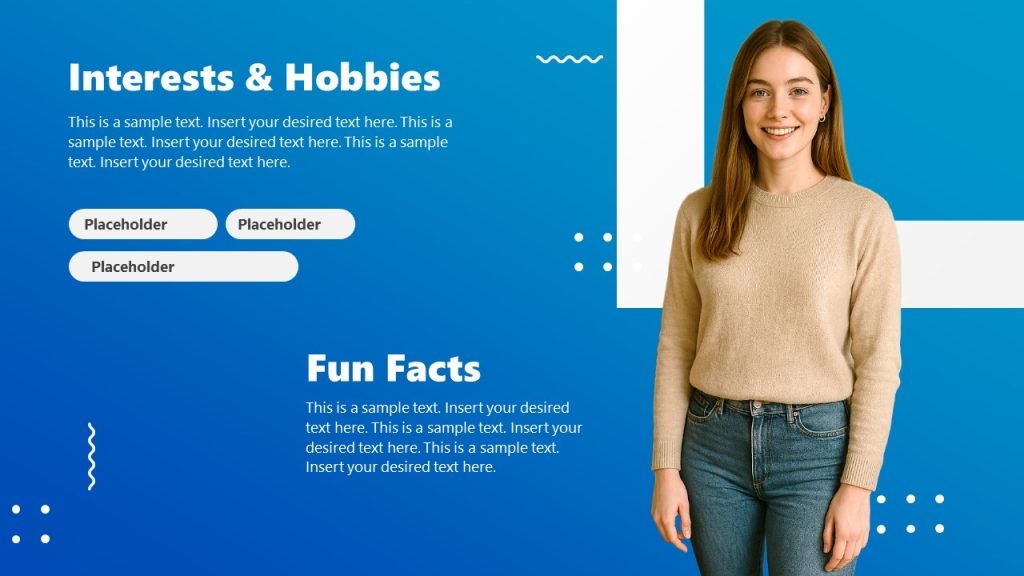 Blue About Me Template PPT Slide - SlideModel