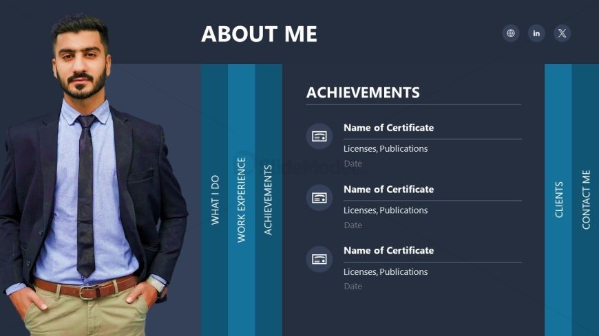 Accordion About Me Template for PowerPoint
