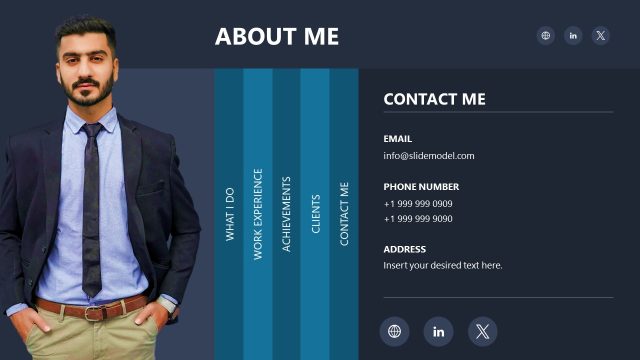 Contact Information Presentation – About Me PPT Template