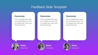 Editable Feedback Slide Template with Gradient Background 
