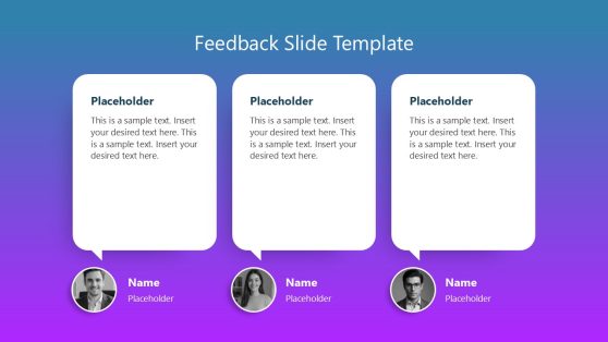 Editable Feedback Slide Template with Gradient Background 