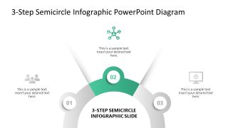 3-Step Semicircle Infographic Slide 