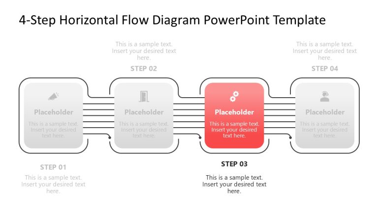 Stage 3 Slide - Horizontal Flow Diagram PPT Template - SlideModel