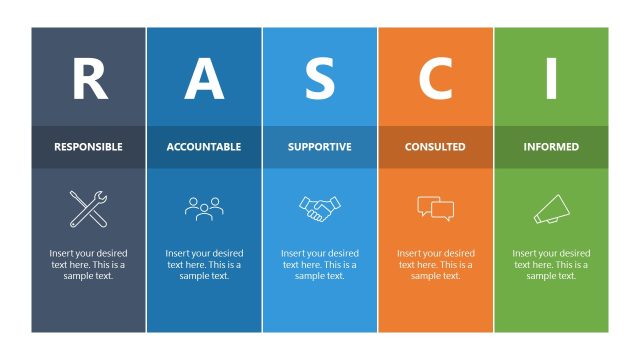 RASCI Project Management Model PowerPoint Template – Vertical Layout