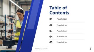 PPT Reverse Logistics Template Slide for Table of Contents Presentation