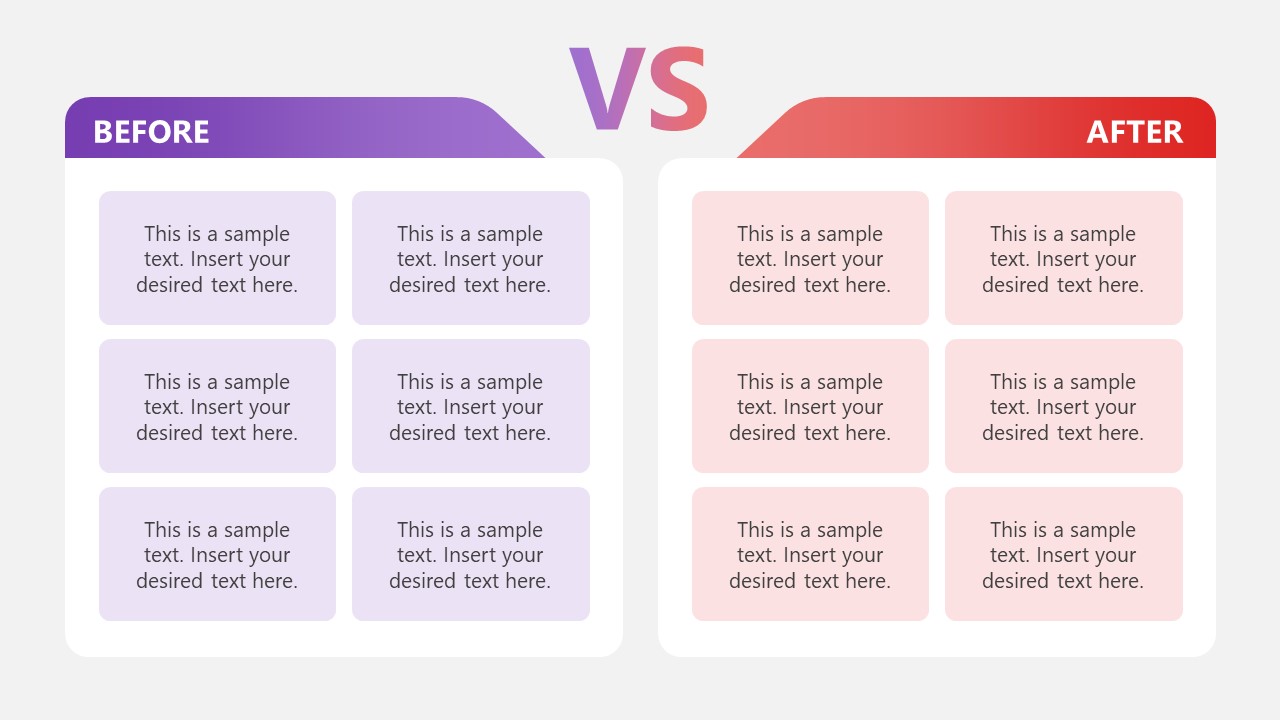 Editable Before vs After PPT Template