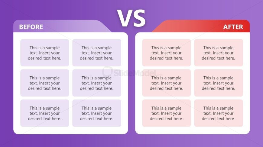 Customizable Before vs After PPT Template