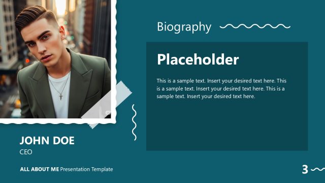 Slide with Doodle Effect – All About Me PPT Template
