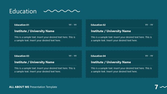 Educational Background Overview Slide Template