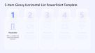 Customizable 5-Item Glossy Horizontal List PPT Template - SlideModel