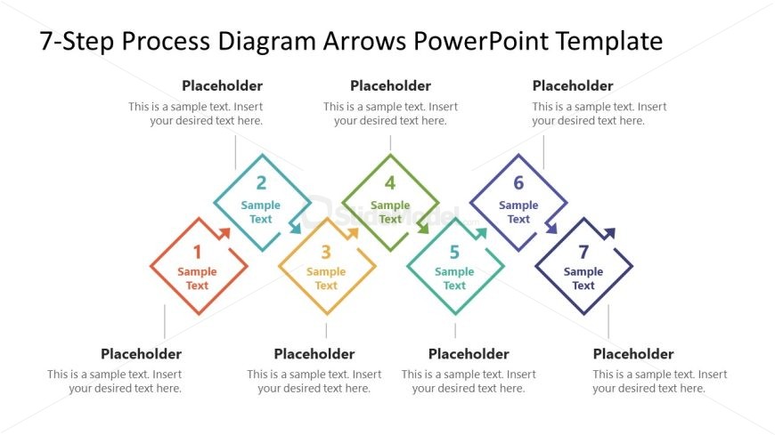 7-Step Process Diagram PPT Slide