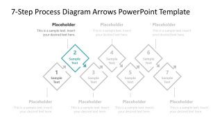 Customizable 7-Step Process Diagram PPT Template