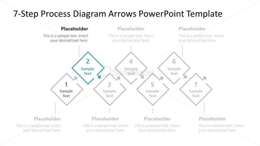 Customizable 7-Step Process Diagram PPT Template