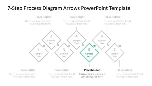 Step 5 Focus Slide - 7-Step Process Diagram PPT Template - SlideModel
