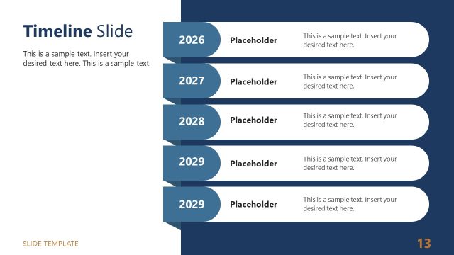 Editable Timeline Diagram Presentation Slide for Business Template