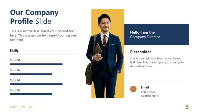 Company Profile PowerPoint Slide – Simple Business Template