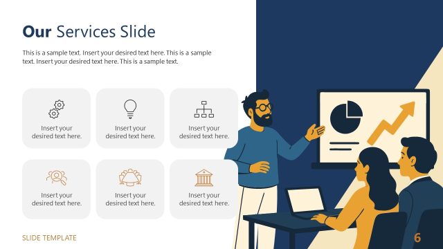 Our Services Slide with Infographics – Simple Business PPT Deck
