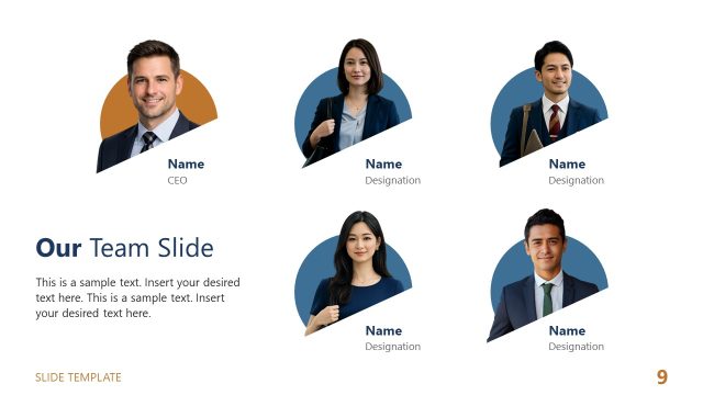 Our Team Slide – Simple Business PPT Design Template