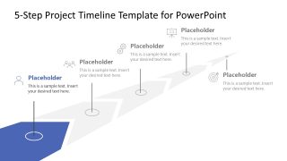 5-Step Project Timeline PowerPoint Slide 