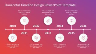 7-Year Horizontal Timeline Design Presentation Template