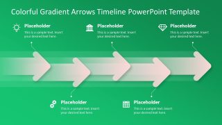 Colorful Gradient Arrows Timeline Template for PowerPoint 