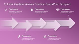 Colorful Gradient Arrows Timeline Template for Presentation 