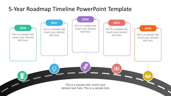5-Year Roadmap Timeline PowerPoint Template