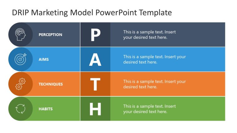 Fixed Path Layout Horizontal Layout for PATH Framework Template - SlideModel