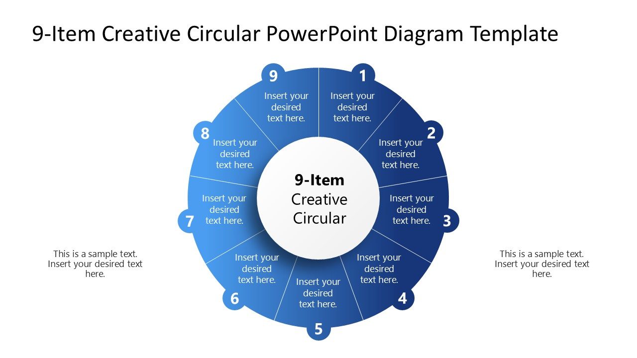 9-Item Creative Circular PowerPoint Template