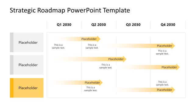 Strategic Roadmap Template PPT Layout