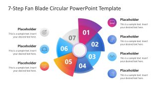 Editable 7-Step Fan-Blade Circular Template