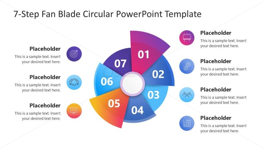 Fan-Blade Diagram Infographic Template for Presentation