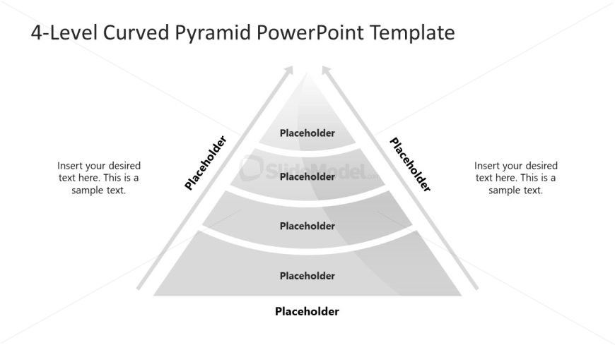 Editable 4-Level Curved Pyramid Template