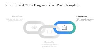 Focus Slide - 3 Interlinked Chain Diagram Template