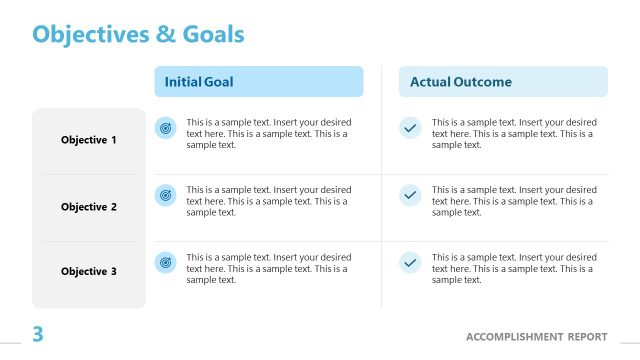 Objectives & Goals Slide Template