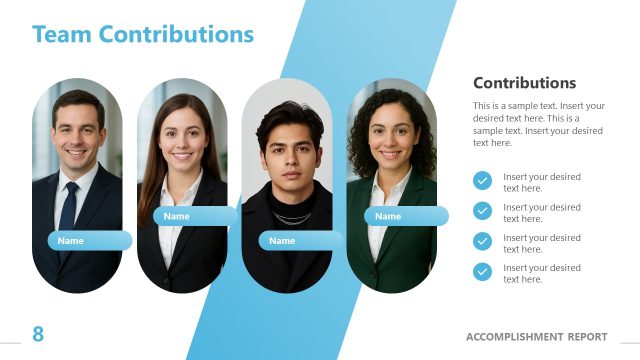 Team Contributions Slide Template
