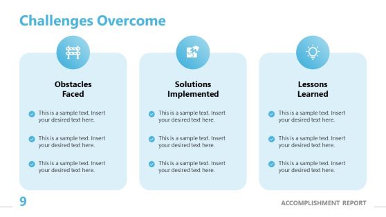 Challenges Overcome Slide Template