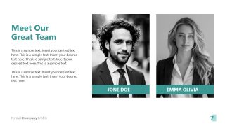 Formal Company Profile Template for Presentation 