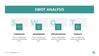 Formal Company Profile Template Slide for Business Analysis 