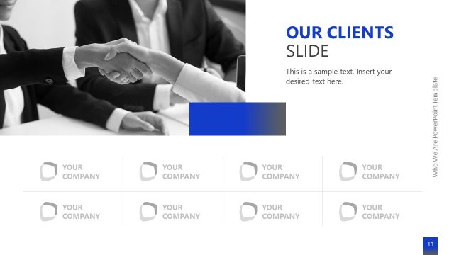 Our Clients Slide – Who We Are Slide Layout