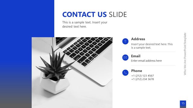 Contact Us Slide – Who We Are PPT Deck Template