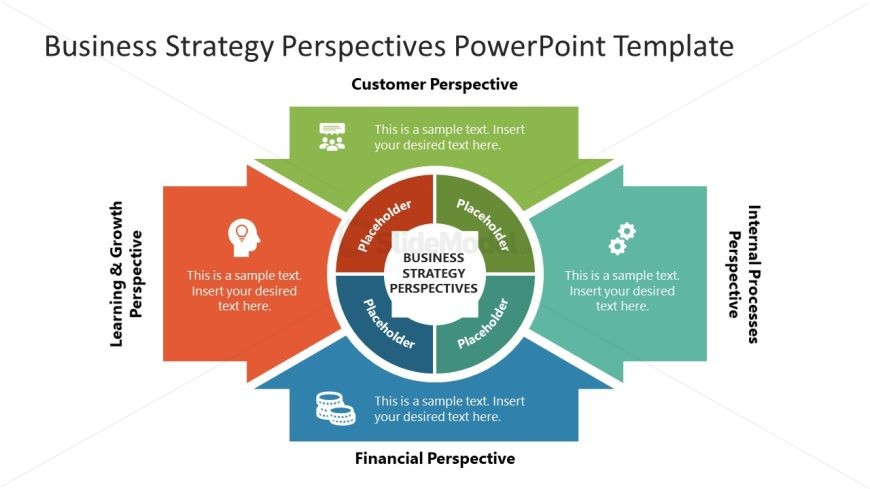4 Business Strategy Perspectives Slide Template