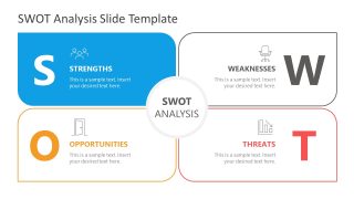 SWOT Analysis Petal Style Template for Presentation 