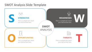 SWOT Analysis Petal Style Template Slide 
