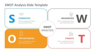 SWOT Analysis Petal Style Slide PPT Template