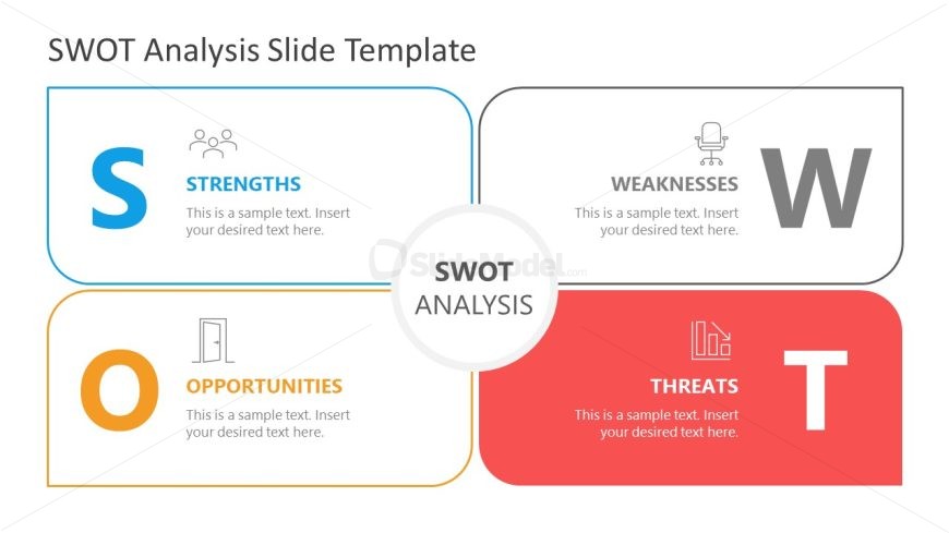 SWOT Analysis Petal Style Layout Template